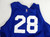 2023-25 Detroit Pistons #28 Game Used Blue Practice Jersey HFH Patch XL 25