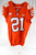 2017-22 Clemson Tigers #21 Game Issued Pos Used Orange Jersey Football NP Rem 5