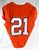 2017-22 Clemson Tigers #21 Game Issued Pos Used Orange Jersey Football NP Rem 5