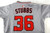 2025 Washington Nationals CJ Stubbs #36 Game Issued Grey Jersey 46 203