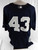 2007-08 New York Yankees #43 Game Issued Pos Used Navy Jersey BP ST 48 914
