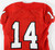 2017 Texas Tech Red Raiders #14 Game Used Red Jersey Equality P Football NP R2