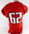 2015 Texas Tech Red Raiders #62 Game Used Red Jersey Football NP Rem 50 673