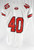 2022 Texas Tech Red Raiders #40 Game Used White Jersey Football NP Rem 44 047