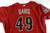 2008 Arizona Diamondbacks Doug Davis #49 Game Used Red Jersey 10th Patch 50 5