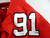 2023 Texas Tech Red Raiders #91 Game Used Red Jersey Throwback Football NPR 48 3