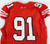 2023 Texas Tech Red Raiders #91 Game Used Red Jersey Throwback Football NPR 48 3