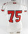 2022 Texas Tech Red Raiders #75 Game Used White Jersey Football NP Rem 50 056
