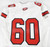 2022 Texas Tech Red Raiders #60 Game Used White Jersey Football NP Rem 44 060