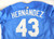 2025 Kansas City Royals Carlos Hernandez #43 Game Issued Used Powder Blue Jersey