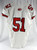 2022 Texas Tech Red Raiders #51 Game Used White Jersey Football NP Rem 48 071