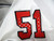 2022 Texas Tech Red Raiders #51 Game Used White Jersey Football NP Rem 48 071