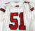 2022 Texas Tech Red Raiders #51 Game Used White Jersey Football NP Rem 48 071