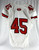 2022 Texas Tech Red Raiders #45 Game Used White Jersey Football NP Rem 44 068