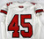 2022 Texas Tech Red Raiders #45 Game Used White Jersey Football NP Rem 44 068