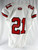 2022 Texas Tech Red Raiders #21 Game Used White Jersey Football NP Rem 44 097