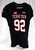 2014 Texas Tech Red Raiders #92 Game Used Black Jersey Football NP Rem 46 109