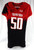 2014 Texas Tech Red Raiders #50 Game Used Red Jersey Football NP Rem 46 121