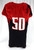 2014 Texas Tech Red Raiders #50 Game Used Red Jersey Football NP Rem 46 121