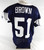 2025 Dallas Cowboys Earnest Brown IV #51 Game Used Navy Practice Jersey 54 492