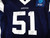 2025 Dallas Cowboys Earnest Brown IV #51 Game Used Navy Practice Jersey 54 492