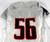 2014 Texas Tech Red Raiders #56 Game Used White Jersey Football NP Rem 50 133