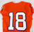 2017-22 Clemson Tigers #18 Game Issued Pos Used Orange Jersey Football NP Rem 7