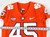 2017-22 Clemson Tigers #45 Game Issued Pos Used Orange Jersey Football NP Rem 7