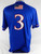 2025 Kansas Jayhawks #3 Game Used Blue Jersey Baseball 36 613