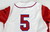 2025 Kansas Jayhawks #5 Game Used White Jersey Buck O'Neil Patch Baseball 48 632