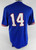 2025 Kansas Jayhawks #14 Game Used Blue Jersey Baseball 42 606