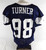 2025 Dallas Cowboys Payton Turner #98 Game Used Navy Practice Jersey 54 468