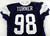 2025 Dallas Cowboys Payton Turner #98 Game Used Navy Practice Jersey 54 468