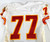 1996 Kansas City Chiefs #77 Game Issued White Jersey 48 052