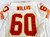 2003 Kansas City Chiefs Donald Willis #60 Game Used White Jersey 50 061