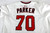 2025 Washington Nationals Mitchell Parker #70 Game Issued P Used White Jersey 4
