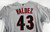 2009 Arizona Diamondbacks Cesar Valdez #43 Game Issued Grey Coolbase Jersey 48 0