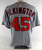 2025 Washington Nationals Konnor Pilkington #45 Game Issued P Used Grey Jersey 0