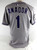 2025 Colorado Rockies Adael Amador #1 Game Issued Pos Used Grey Jersey 44 742