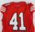 2023 Texas Tech Red Raiders #41 Game Used Red Jersey Throwback Football 46 694