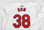 2024 St. Louis Cardinals Drew Rom #38 Game Issued P Used Signed White Jersey 5