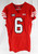 2023 Texas Tech Red Raiders #6 Game Used Red Jersey Throwback Football  44 705
