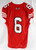 2023 Texas Tech Red Raiders #6 Game Used Red Jersey Throwback Football  44 705
