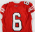 2023 Texas Tech Red Raiders #6 Game Used Red Jersey Throwback Football  44 705
