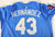 2025 Kansas City Royals Carlos Hernandez #43 Game Issued Powder Blue Jersey 3