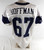 2025 Dallas Cowboys Brock Hoffman #67 Game Used White Practice Jersey 58 454