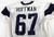2025 Dallas Cowboys Brock Hoffman #67 Game Used White Practice Jersey 58 454
