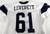 2025 Dallas Cowboys Nick Leverett #61 Game Used White Practice Jersey 58 457