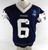 2025 Dallas Cowboys Donovan Wilson #6 Game Used Navy Practice Jersey 48 462