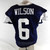 2025 Dallas Cowboys Donovan Wilson #6 Game Used Navy Practice Jersey 48 462